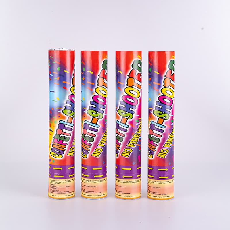 ConfettiGo Poppers de Mano Giratorios – Seguros y Personalizables