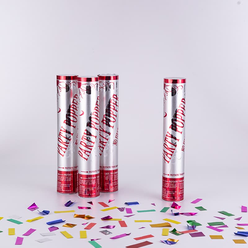 ConfettiGo Poppers de Mano Giratorios – Seguros y Personalizables