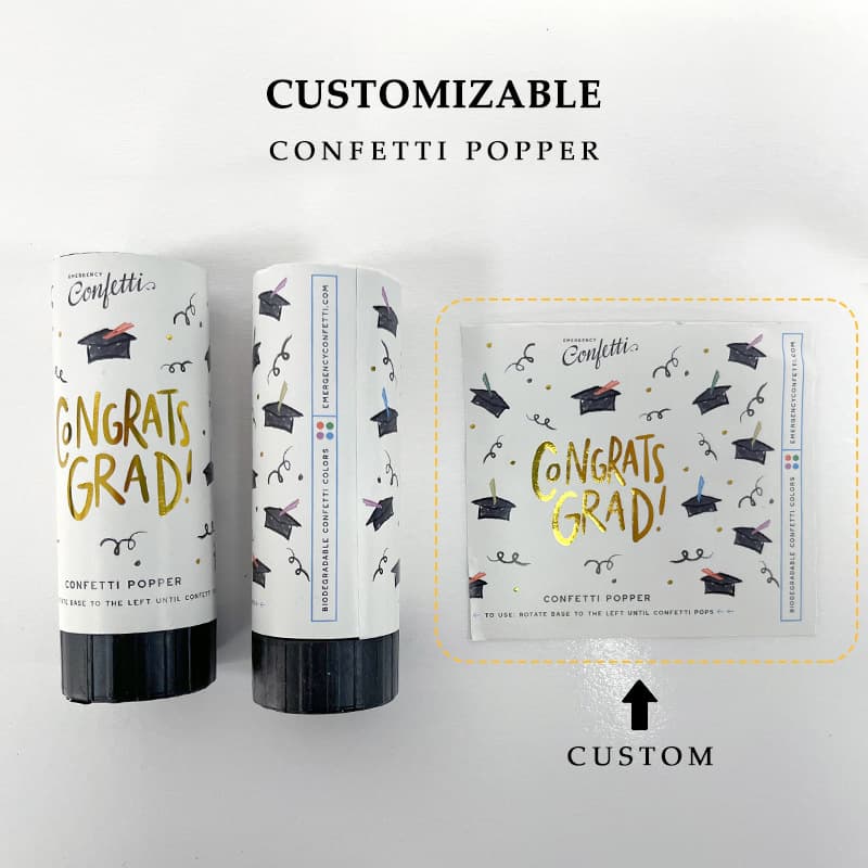ConfettiGo Abschluss-Handdreh-Konfettikanone – Sicher & Ökologisch