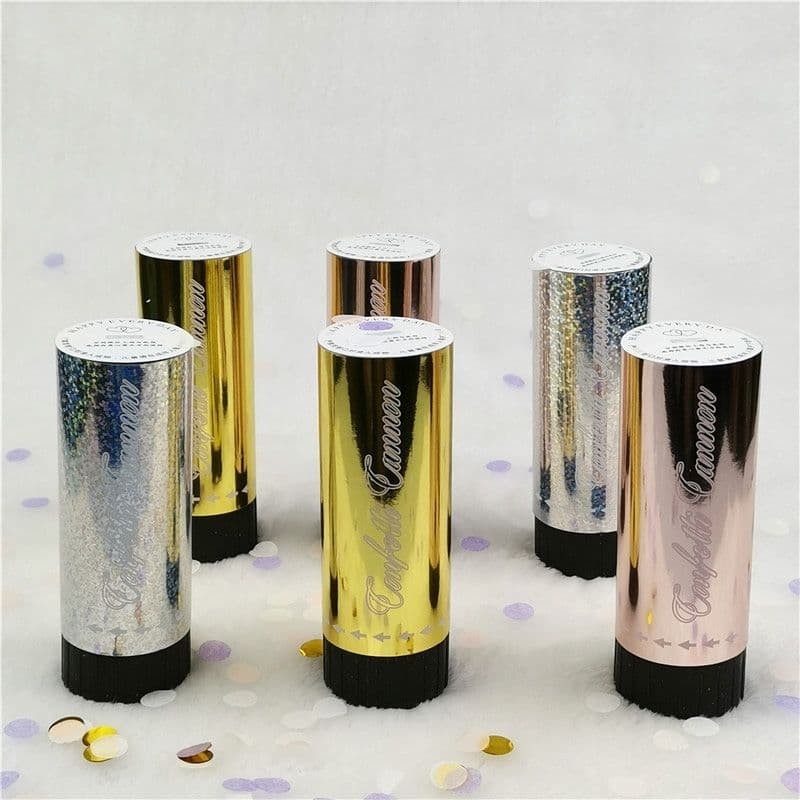 ConfettiGo Mini Hand-Push Confetti Cannon – 11cm