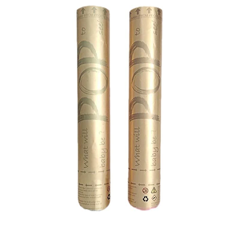 ConfettiGo Goldene Handkurbel-Konfettikanone für Geschlechtsenthüllungen & Hochzeiten
