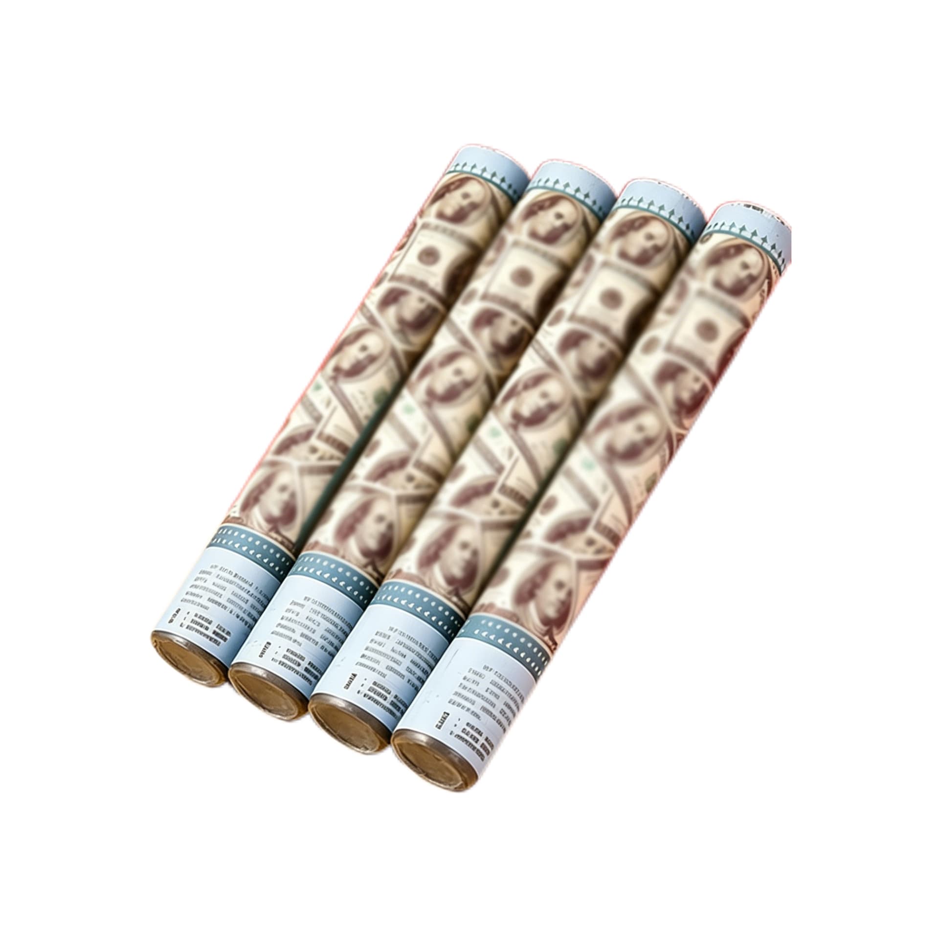 ConfettiGo Wealth Cannon - หลอดฉลองแคนนอนพลังอากาศปลอดภัยพร้อมลายดอลลาร์