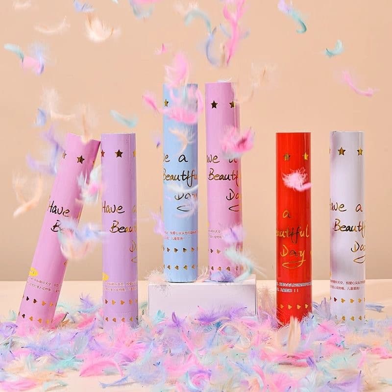 ConfettiGo ป๊อปเปอร์ขนนกสีสันสดใสขนาด 30 ซม.