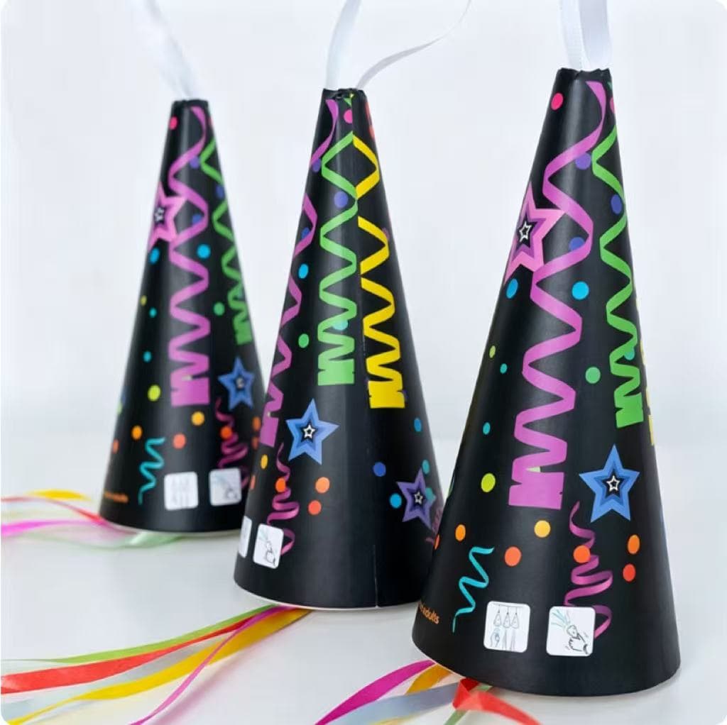 ConfettiGo Ice Cream Hand-Thrown Streamers for Birthday Parties