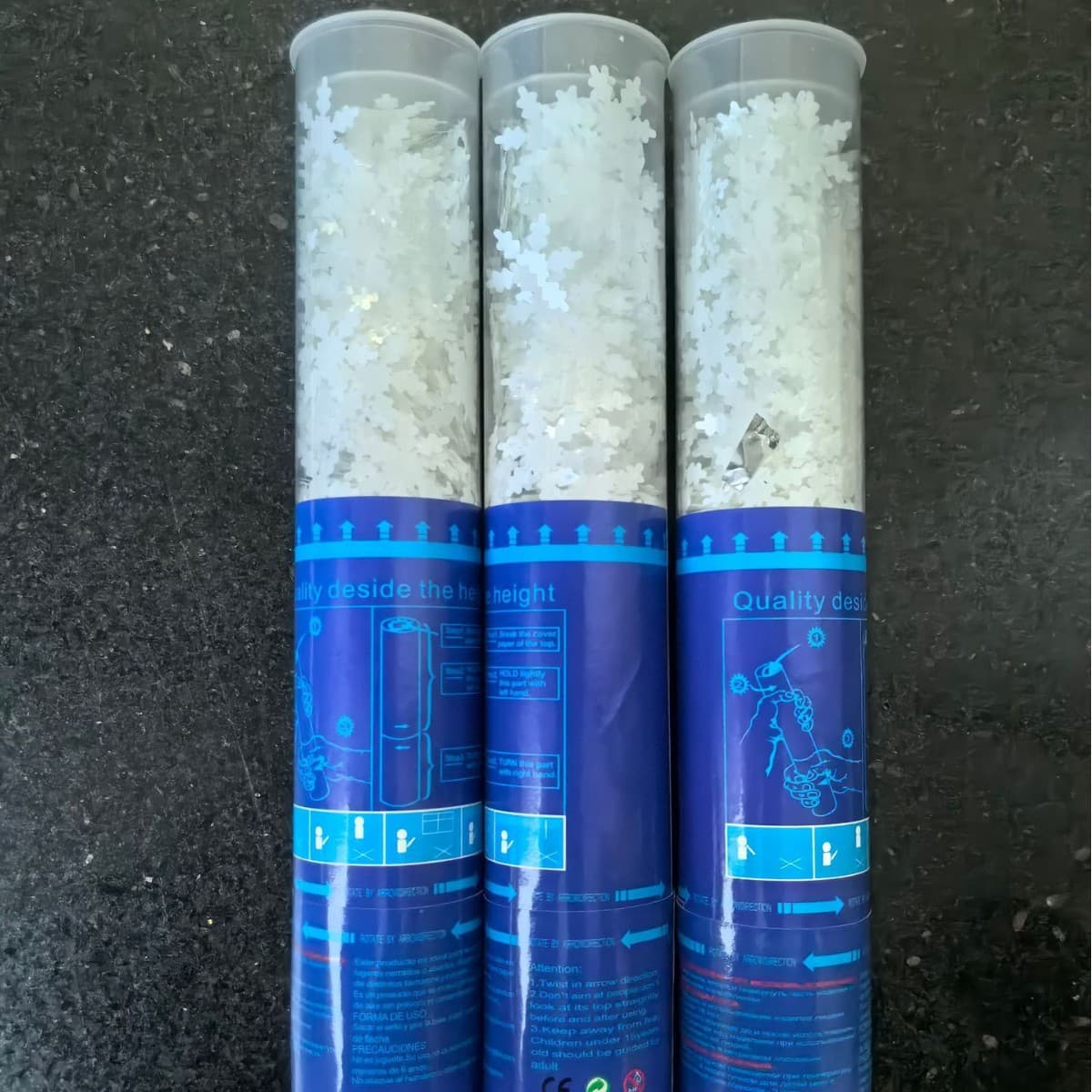 ConfettiGo 30cm 눈송이 컨페티 캐논