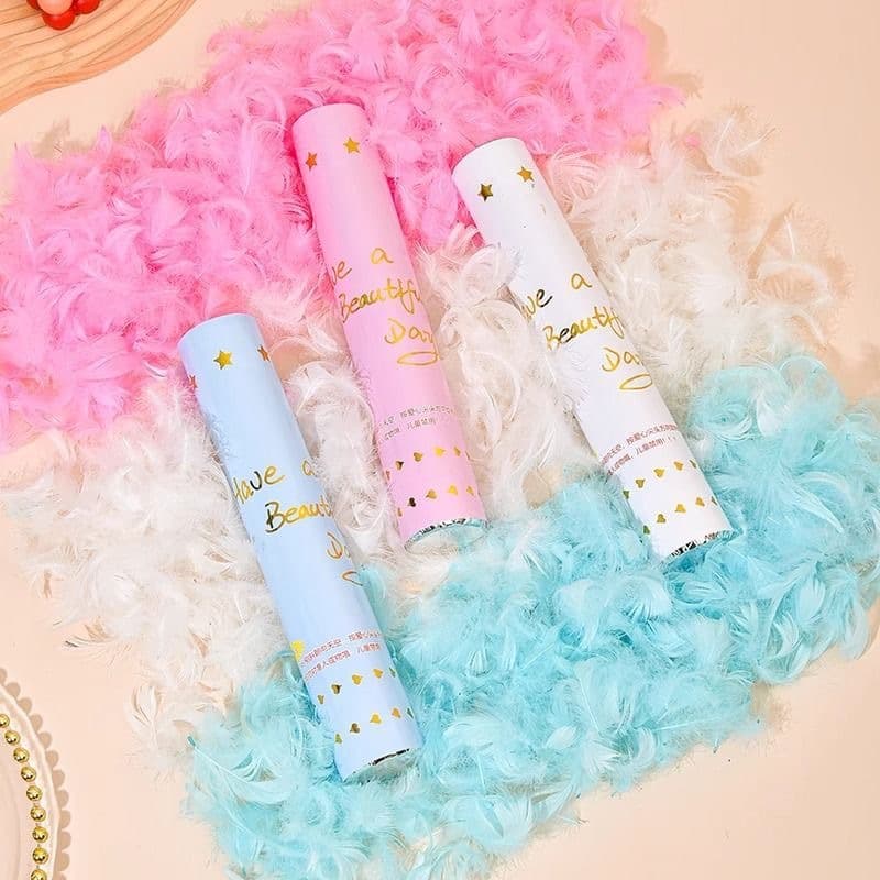 ConfettiGo ป๊อปเปอร์ขนนกสีสันสดใสขนาด 30 ซม.