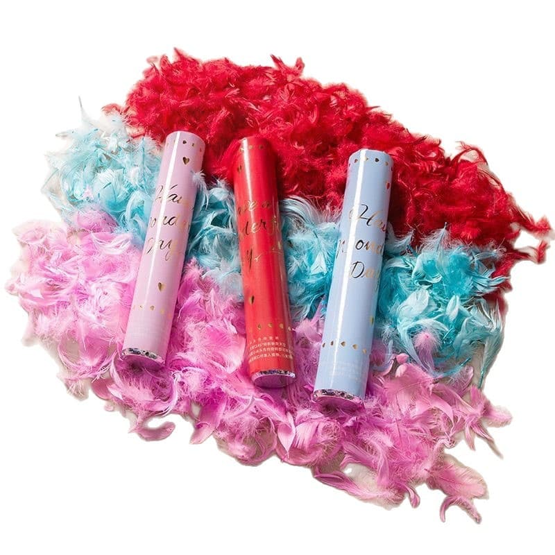 ConfettiGo ป๊อปเปอร์ขนนกสีสันสดใสขนาด 30 ซม.