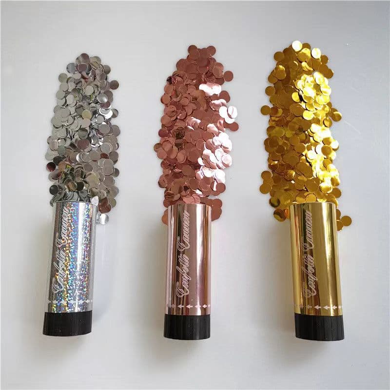 ConfettiGo Mini Hand-Push Confetti Cannon – 11cm
