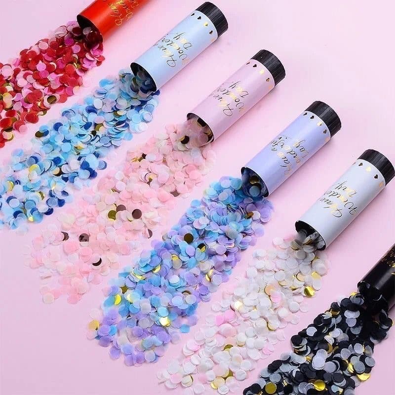 ConfettiGo 11cm ป๊อปเปอร์กระดาษสีสปริงแบบถือมือ
