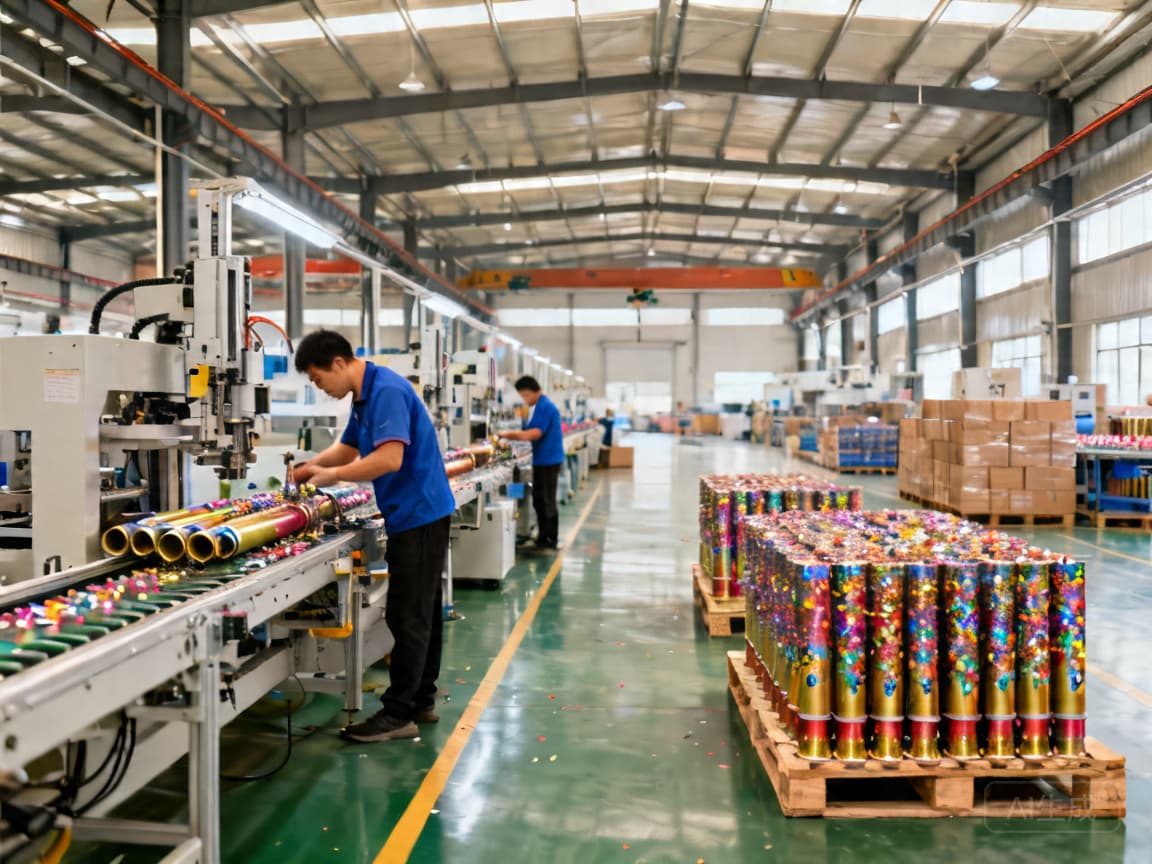 祝賀用品の在庫切れを解消しリードタイムを短縮：中国・潍坊の工場直結B2B紙吹雪キャノンサプライヤーとの提携